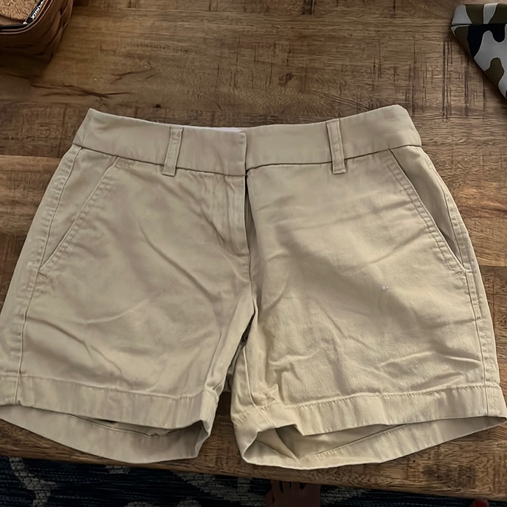 J Crew 00 tan shorts worn maybe ten tines